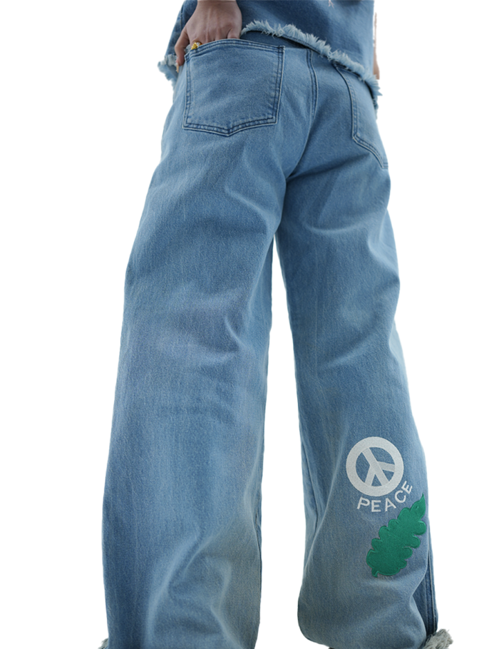 peace denim wide leg