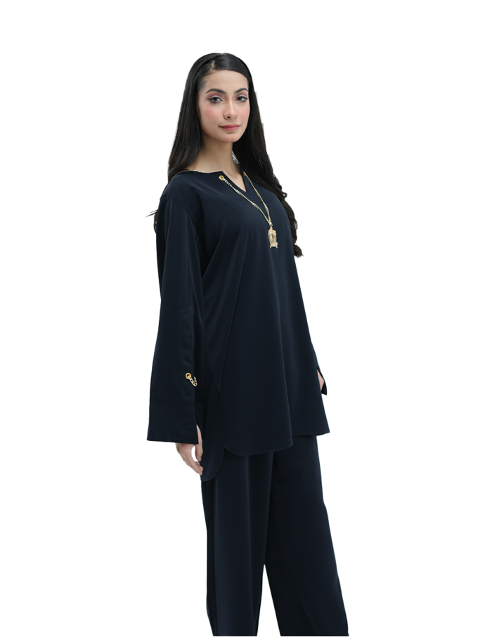 CHAIN NAVY CO ORD SET