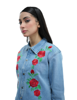 embroidered shacket womens